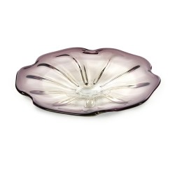 Elsa Oversized Hand Made Glass Purple Flower - 63077