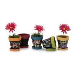 Zoey Small Chalkboard Pots - Set of 5 - 40112-5