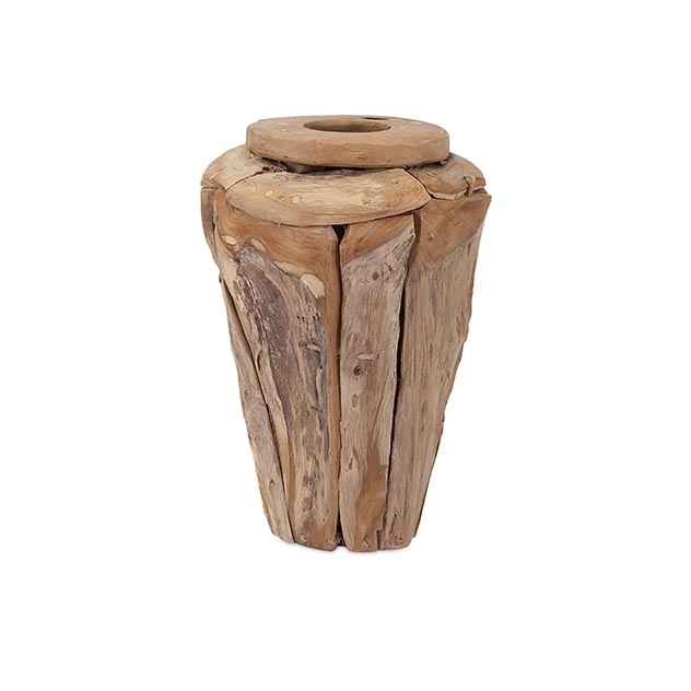Kanza Small Puzzle Teak Wood Vase