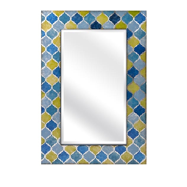 Penelope Blue and Green Mirror