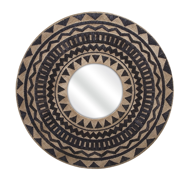 Aztec Embroidered Wall Mirror
