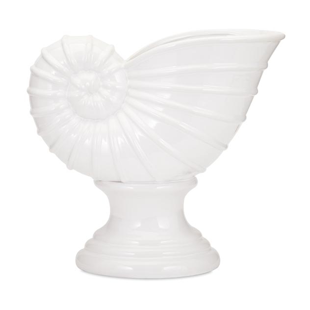 Nautilus Shell Ceramic Urn