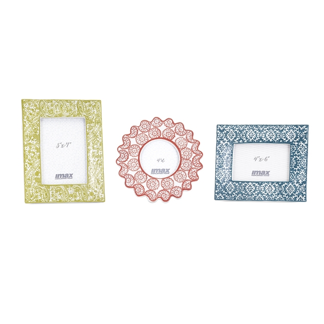 Lucenda Colorful Ceramic Frames - Set of 3
