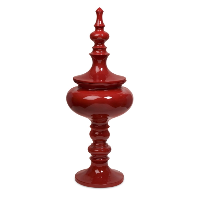 Lidded Large Red Urn