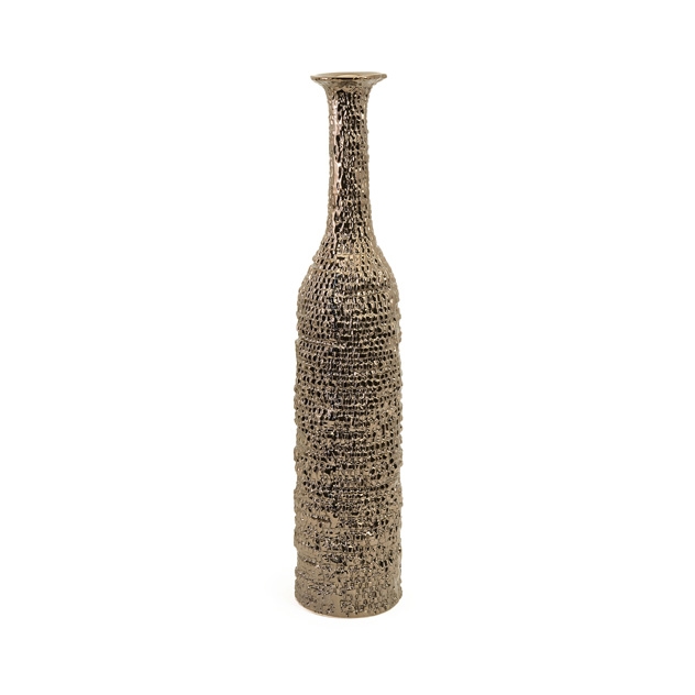 Zaras Ceramic Bottle in Bronze Finish