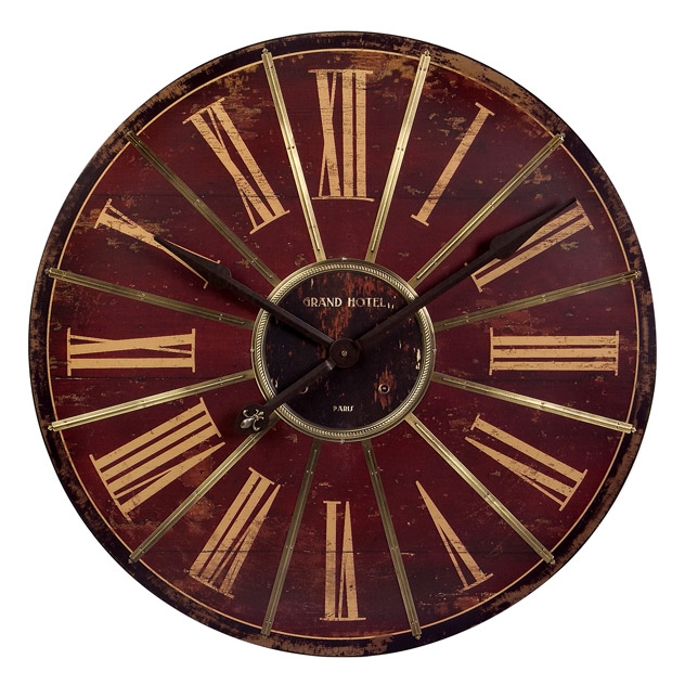 Red Large Wall Clock