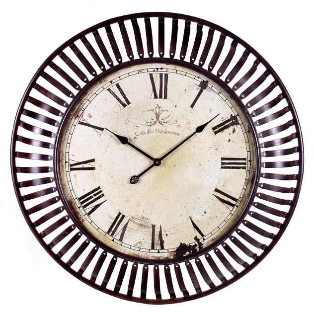 Banded Metal Wall Clock