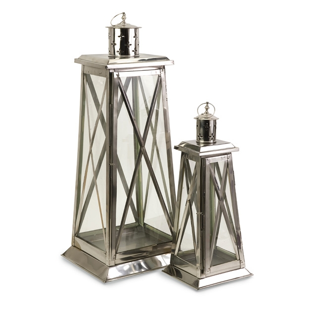 Regatta Steel Candle Lanterns - Set of 2