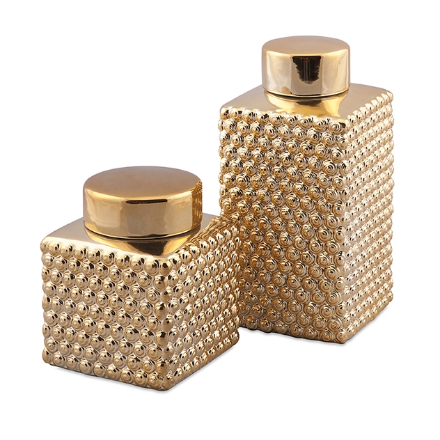 Essentials Celebrations Lidded Jars - Set Of 2