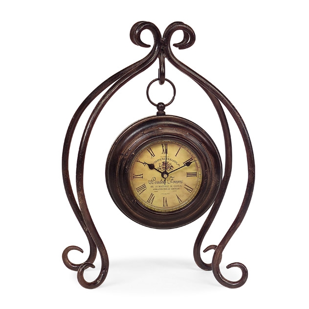 Iron Hanging Clock with Stand