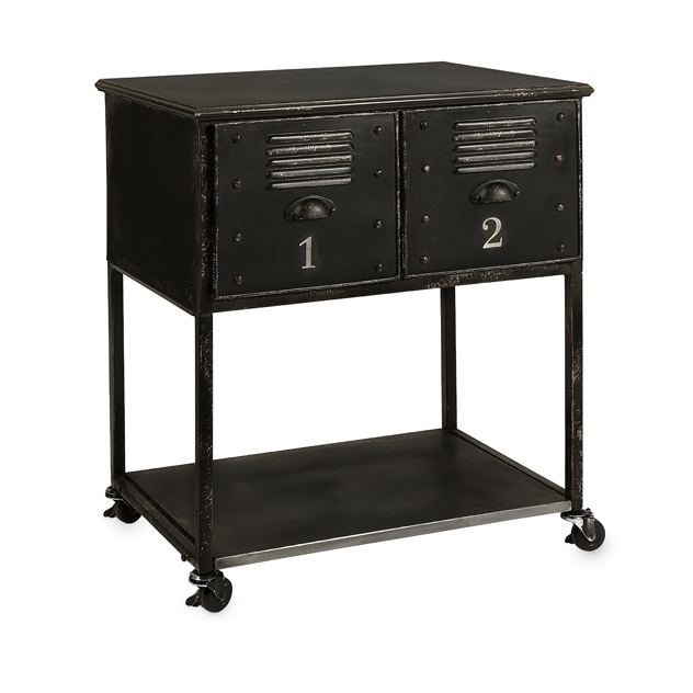 Alastor 2-Drawer Rolling Cart Table