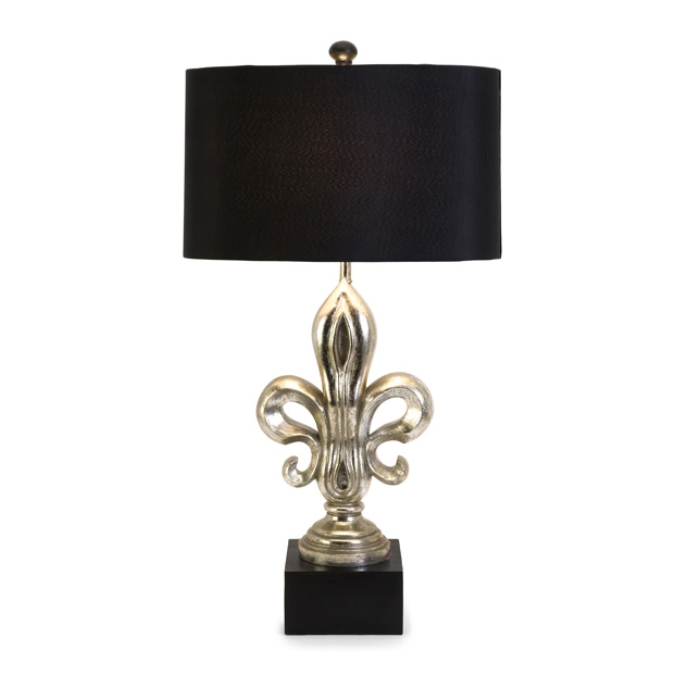 Silver Fleur-de-Lis Lamp