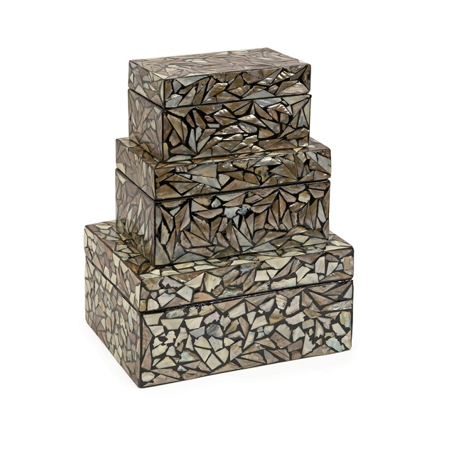 Neal Mother of Pearl Boxes - Set of 3