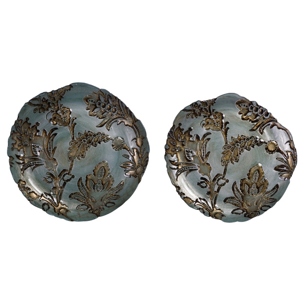 Turqoise Antique Platters - Set of 2