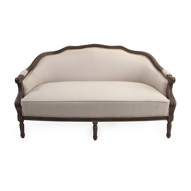 Christine Carved Wood Sofa