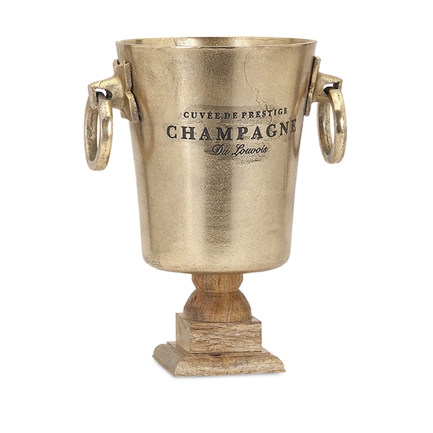 Zalvana Wine Bucket with Wood Base