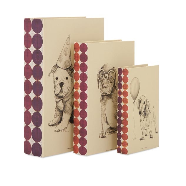 Henner Dog Party Book Boxes - Set of 3