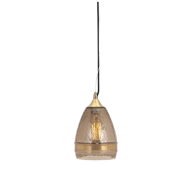 Freya Small Brown Dome Pendant Light