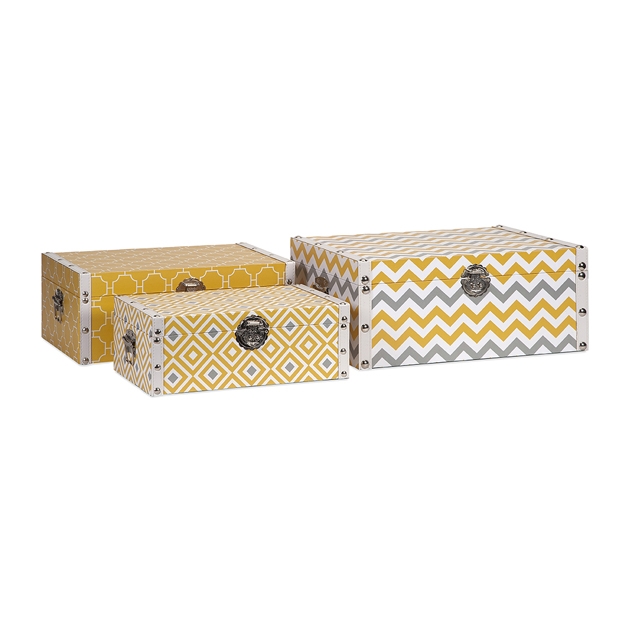 Essentials Mellow Yellow Storage Boxes - Set of 3