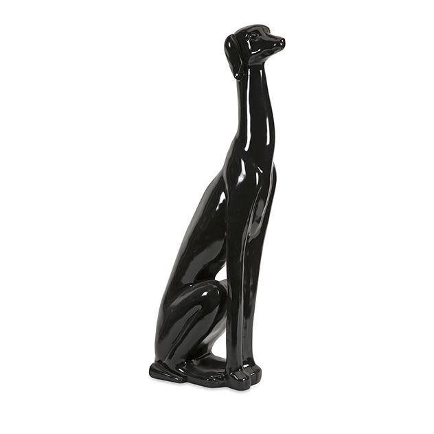 Black Sitting Dog