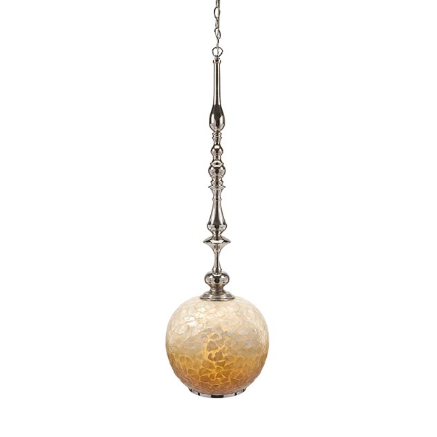 Caledonia Amber Capiz Shell Pendant