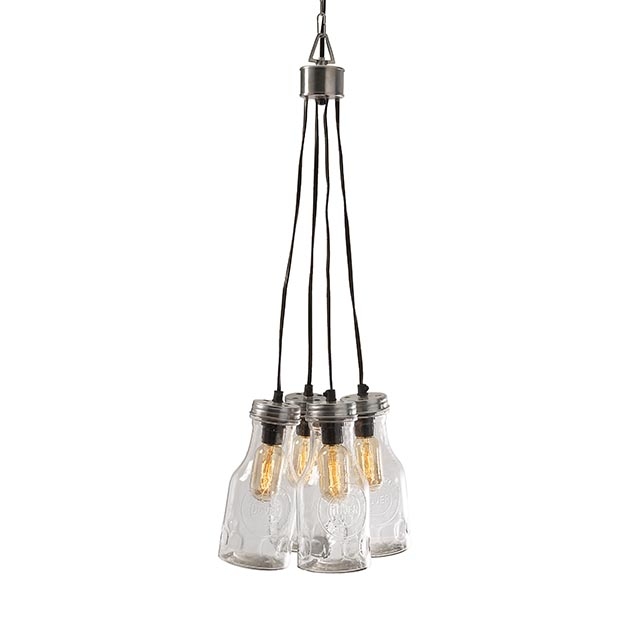 Cormack Glass Bottle Cluster Pendant Light