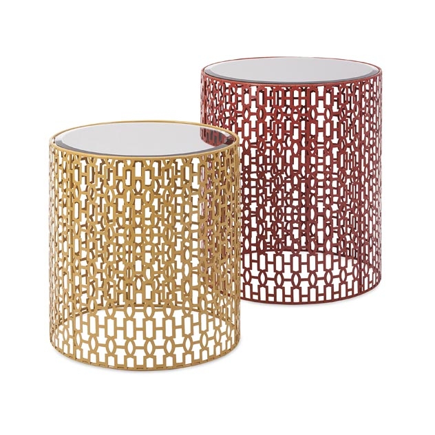 Essentials Energetic Mirrored Tables - Set of 2