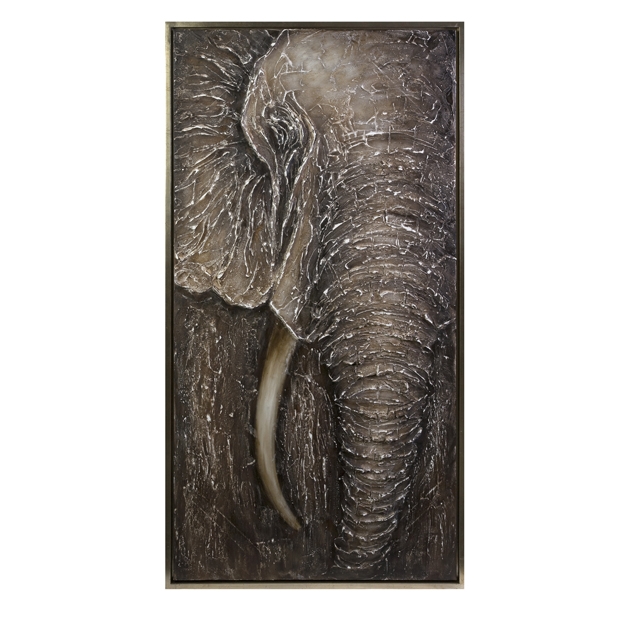 Najia Elephant Framed Oil Painting