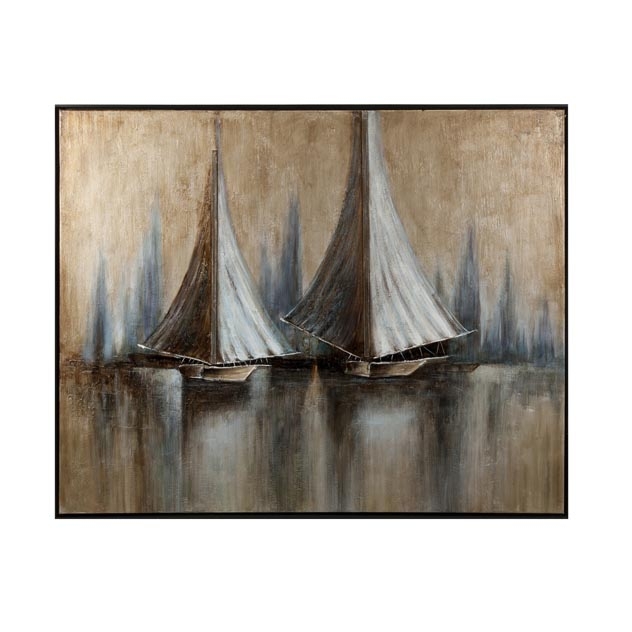 CKI Twin Sails Framed Oil Painting