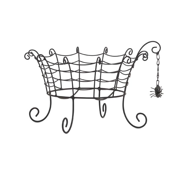 Footed Spider Basket with Scrolled Legs