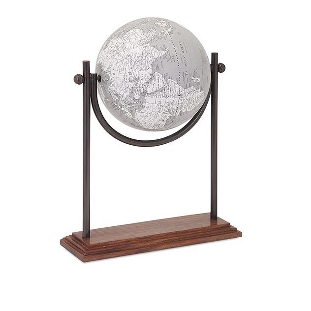 Beth Kushnick Globe with Wooden Stand