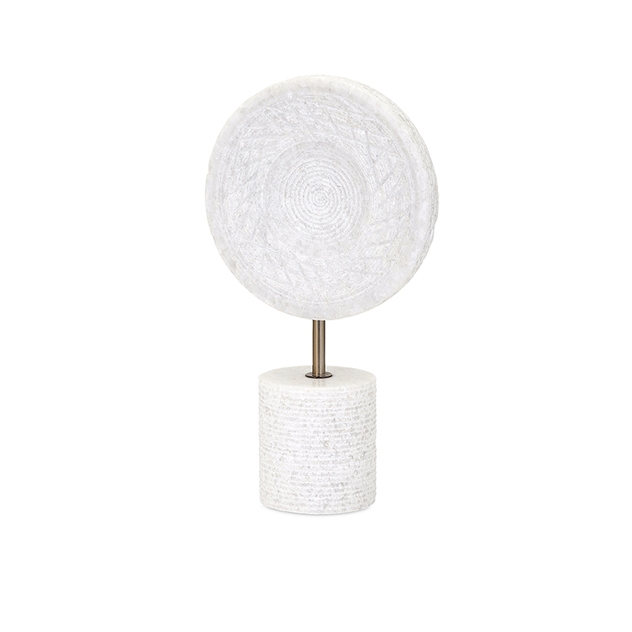 Peta Small Marble Medallion on Stand