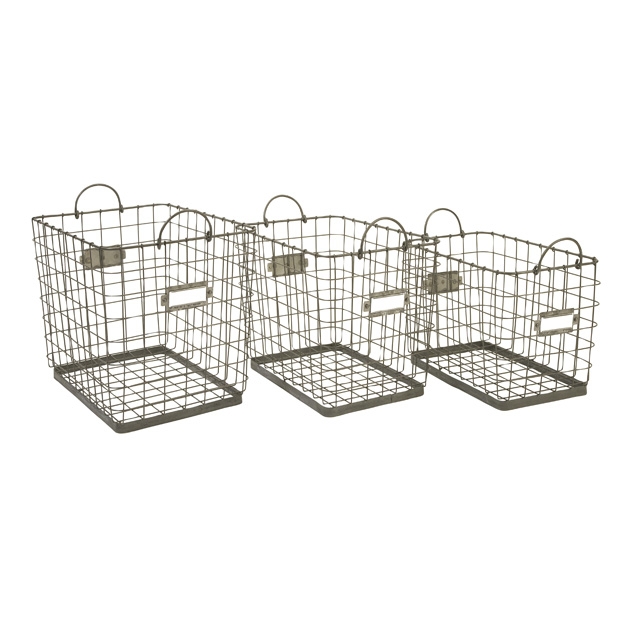 Newbridge Wire Storage Baskets - Set of 3
