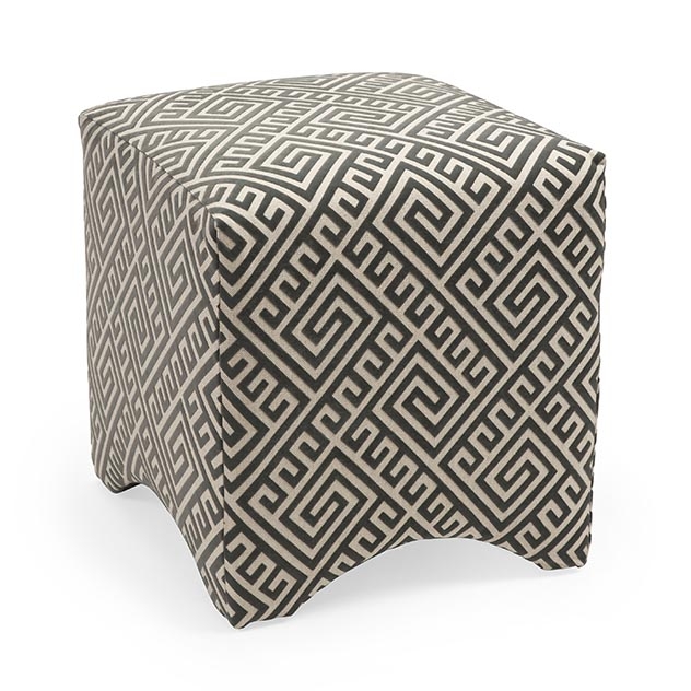 Marisa Graphic Grey Ottoman