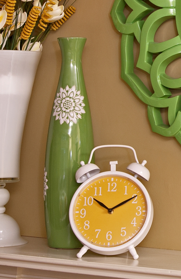 Essentials Yellow Face Clock