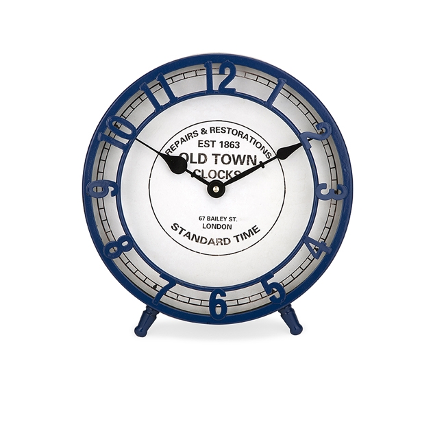 Essentials Marine Blue Desk Clock