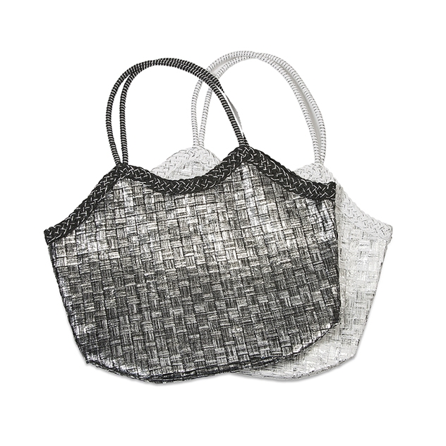 BTQ Monetta Metallic Straw Bag - Ast 2