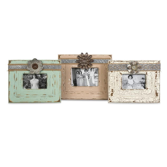 Ella Elaine Shabby Chic Photo Frames - Ast 3
