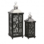 Arlington Wood Lanterns - Set of 2