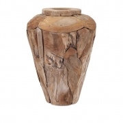 Kanza Large Puzzle Teak Wood Vase