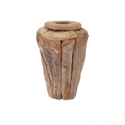 Kanza Small Puzzle Teak Wood Vase