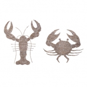 Oceana Lobster and Crab Woven Wall Décor - Set of 2