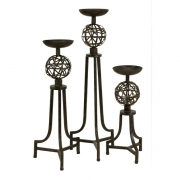 CKI Mesh Metal Sphere Candleholders - Set of 3
