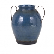 Harrisburg Large Vase with Metal Handles