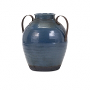Harrisburg  Small Vase with Metal Handles