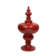 Small Red Lidded Urn
