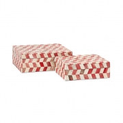 Essentials Melon Sorbet Bone Boxes - Set of 2