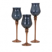 Tomei Goblet Votives on Stands - Set of 3
