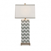 Chandler Grey Chevron Lamp