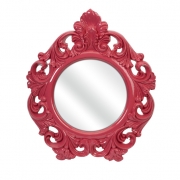 Finely Pink Baroque Wall Mirror